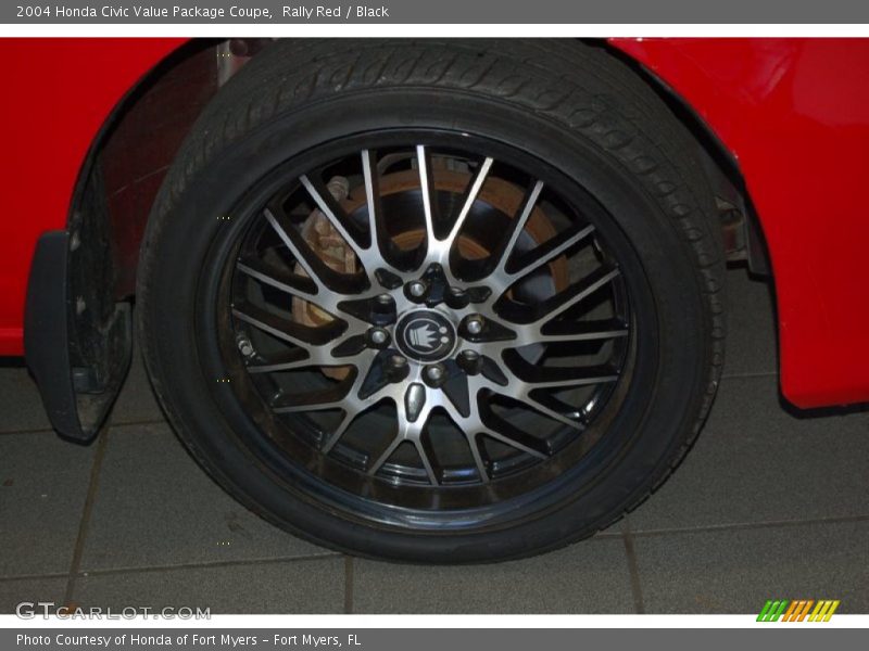 Rally Red / Black 2004 Honda Civic Value Package Coupe