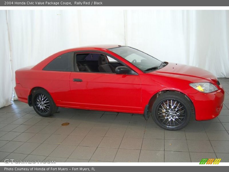 Rally Red / Black 2004 Honda Civic Value Package Coupe