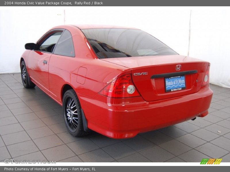 Rally Red / Black 2004 Honda Civic Value Package Coupe