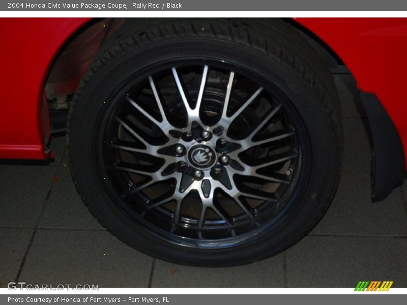 Rally Red / Black 2004 Honda Civic Value Package Coupe