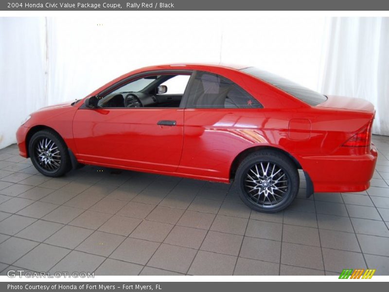 Rally Red / Black 2004 Honda Civic Value Package Coupe