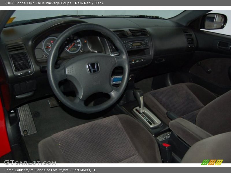 Rally Red / Black 2004 Honda Civic Value Package Coupe