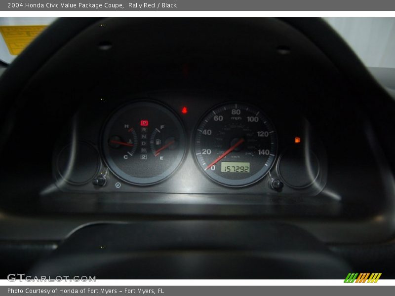 Rally Red / Black 2004 Honda Civic Value Package Coupe
