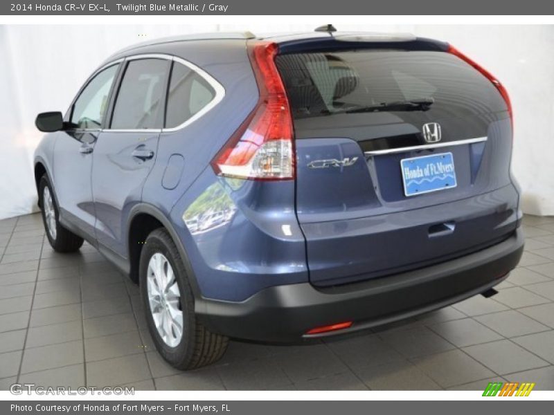 Twilight Blue Metallic / Gray 2014 Honda CR-V EX-L