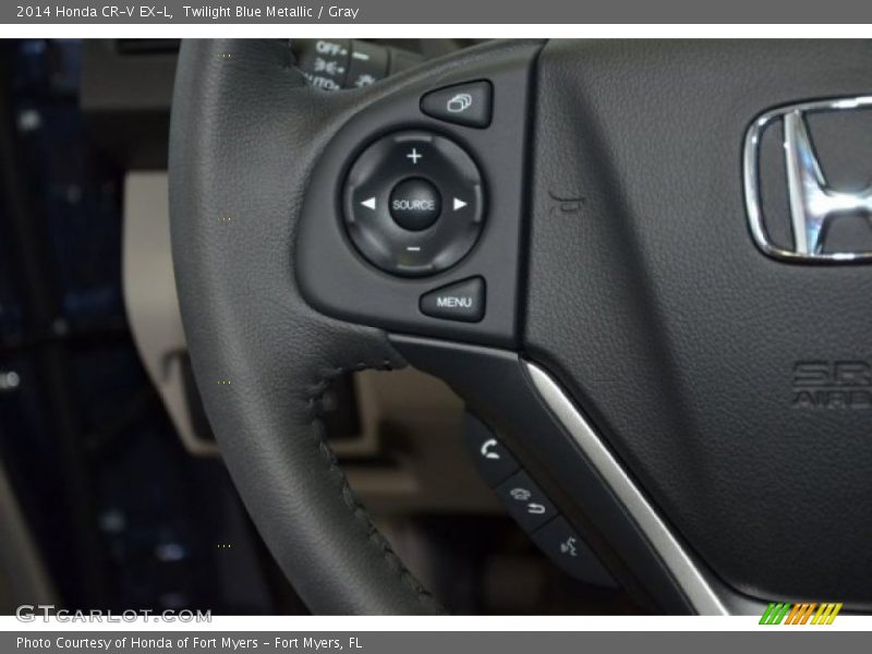 Twilight Blue Metallic / Gray 2014 Honda CR-V EX-L