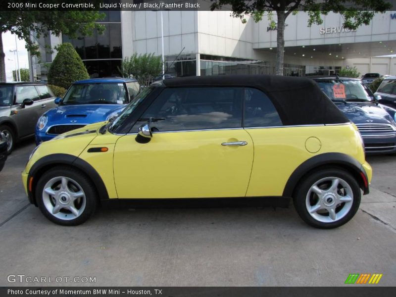 Liquid Yellow / Black/Panther Black 2006 Mini Cooper Convertible