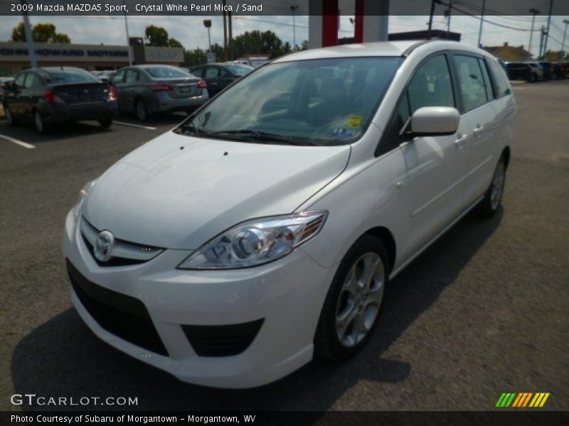 Crystal White Pearl Mica / Sand 2009 Mazda MAZDA5 Sport