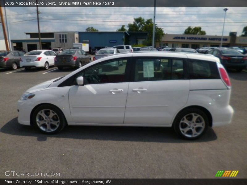 Crystal White Pearl Mica / Sand 2009 Mazda MAZDA5 Sport