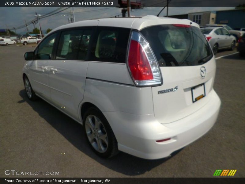 Crystal White Pearl Mica / Sand 2009 Mazda MAZDA5 Sport