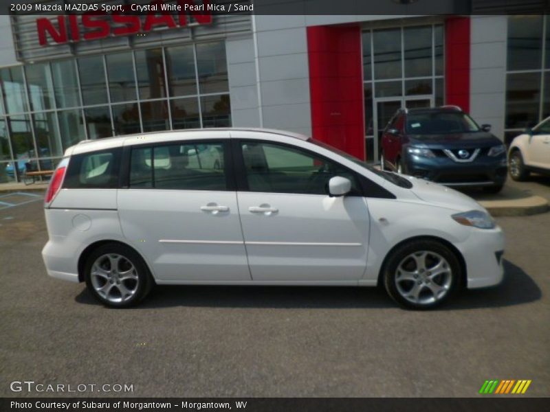 Crystal White Pearl Mica / Sand 2009 Mazda MAZDA5 Sport