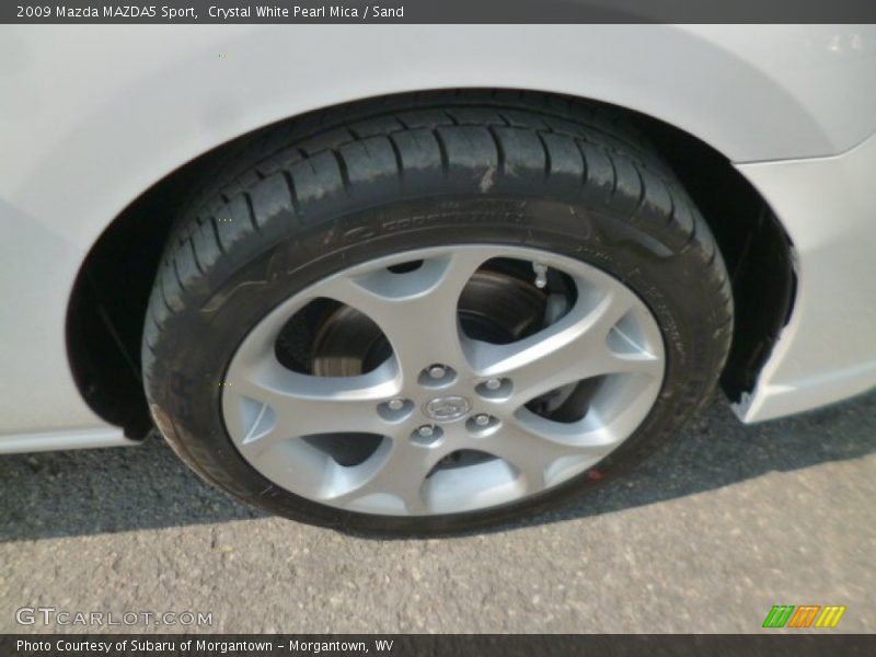 Crystal White Pearl Mica / Sand 2009 Mazda MAZDA5 Sport