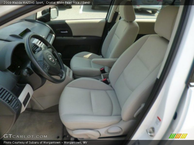 Crystal White Pearl Mica / Sand 2009 Mazda MAZDA5 Sport