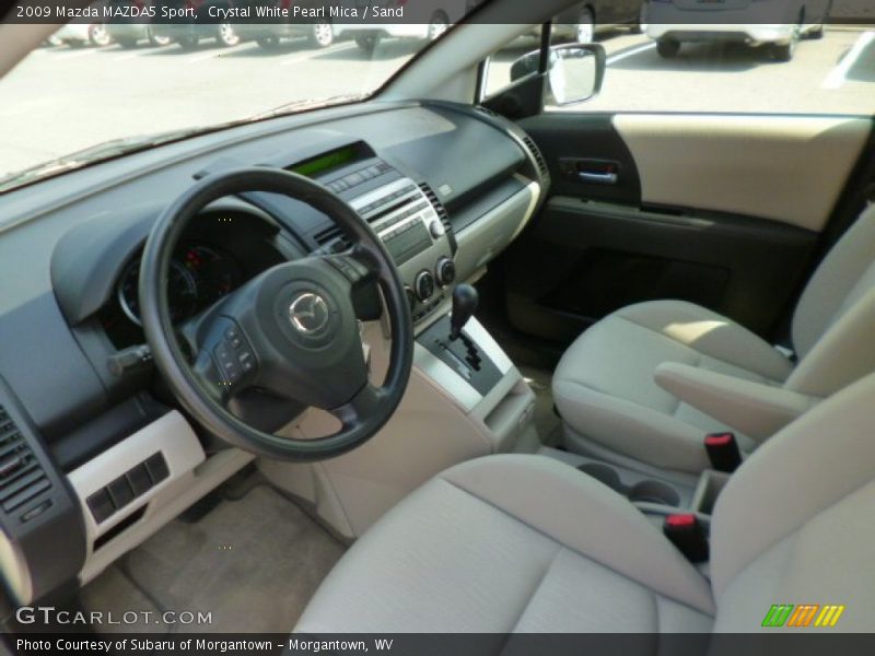 Crystal White Pearl Mica / Sand 2009 Mazda MAZDA5 Sport
