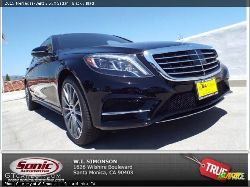 Black / Black 2015 Mercedes-Benz S 550 Sedan