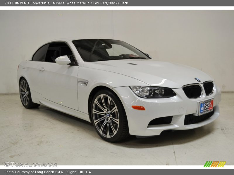 Mineral White Metallic / Fox Red/Black/Black 2011 BMW M3 Convertible