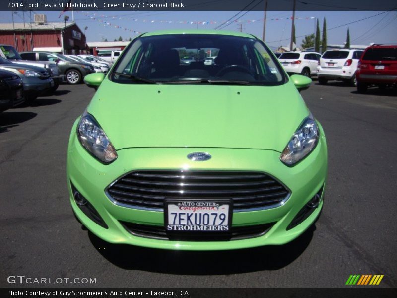 Green Envy / Charcoal Black 2014 Ford Fiesta SE Hatchback