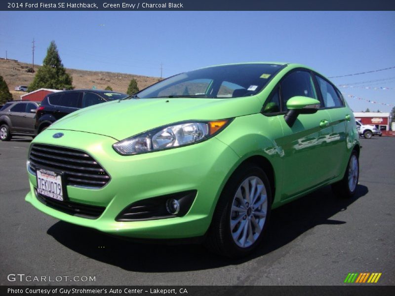 Green Envy / Charcoal Black 2014 Ford Fiesta SE Hatchback