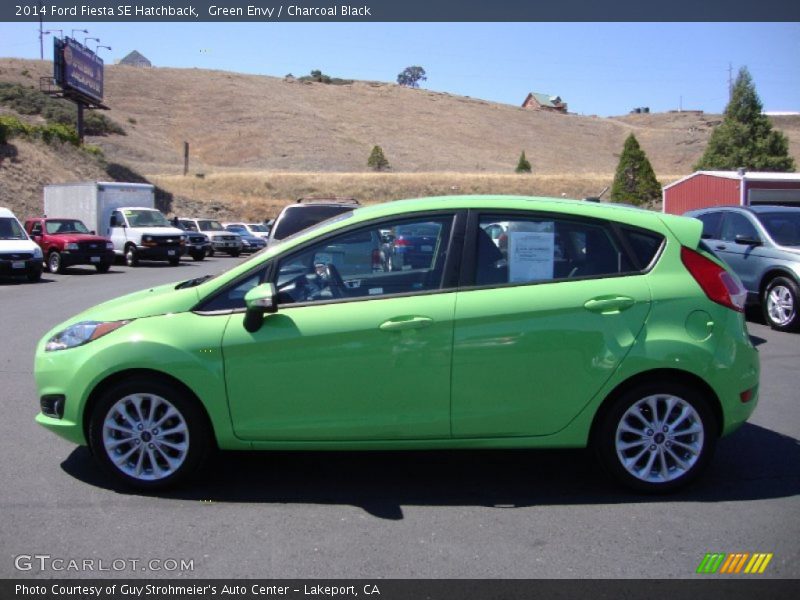Green Envy / Charcoal Black 2014 Ford Fiesta SE Hatchback