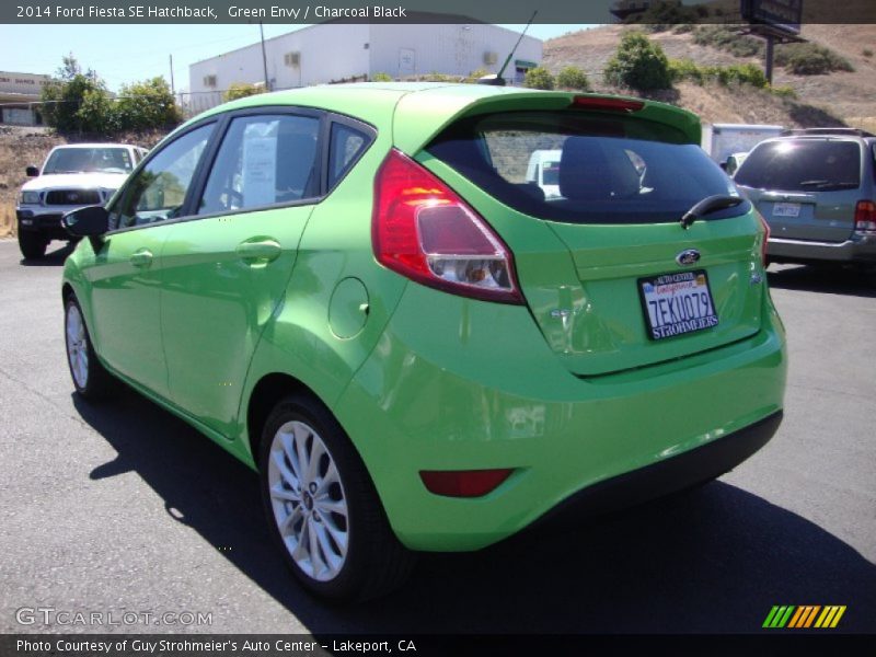 Green Envy / Charcoal Black 2014 Ford Fiesta SE Hatchback