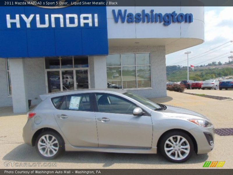 Liquid Silver Metallic / Black 2011 Mazda MAZDA3 s Sport 5 Door