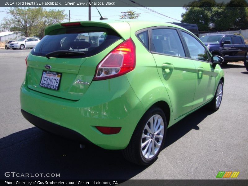 Green Envy / Charcoal Black 2014 Ford Fiesta SE Hatchback
