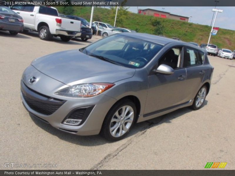 Liquid Silver Metallic / Black 2011 Mazda MAZDA3 s Sport 5 Door