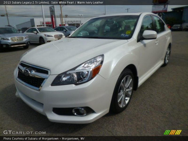 Satin White Pearl / Warm Ivory Leather 2013 Subaru Legacy 2.5i Limited