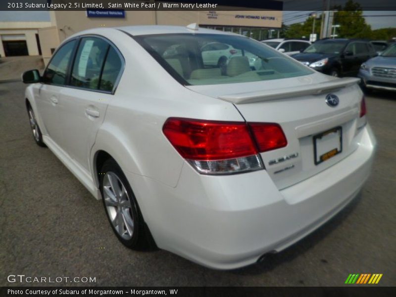 Satin White Pearl / Warm Ivory Leather 2013 Subaru Legacy 2.5i Limited