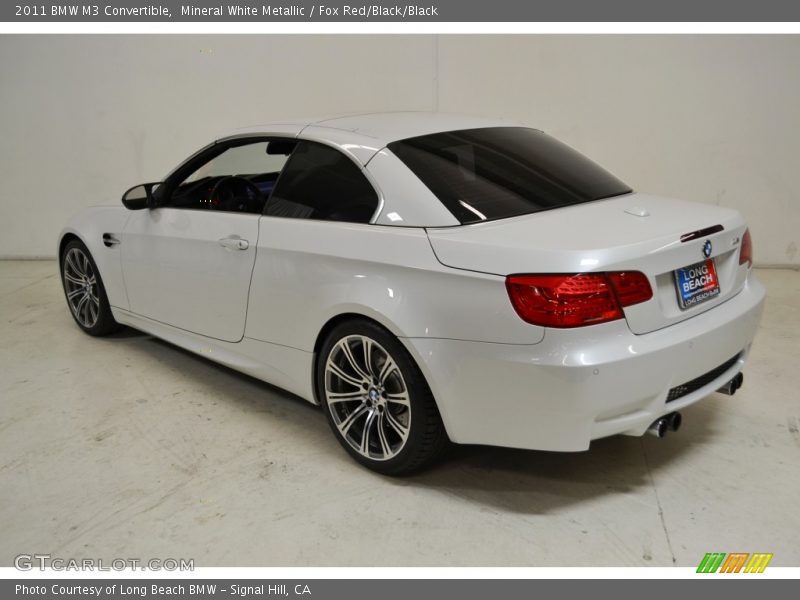 Mineral White Metallic / Fox Red/Black/Black 2011 BMW M3 Convertible