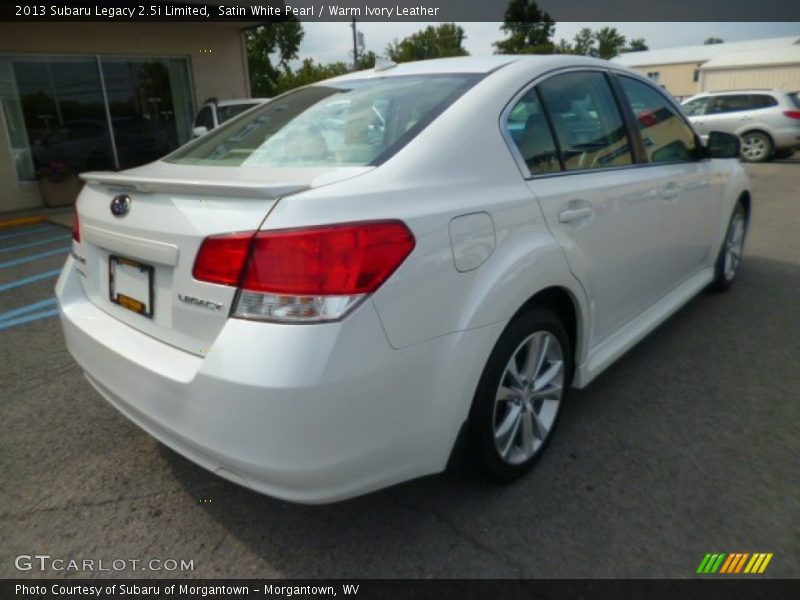 Satin White Pearl / Warm Ivory Leather 2013 Subaru Legacy 2.5i Limited