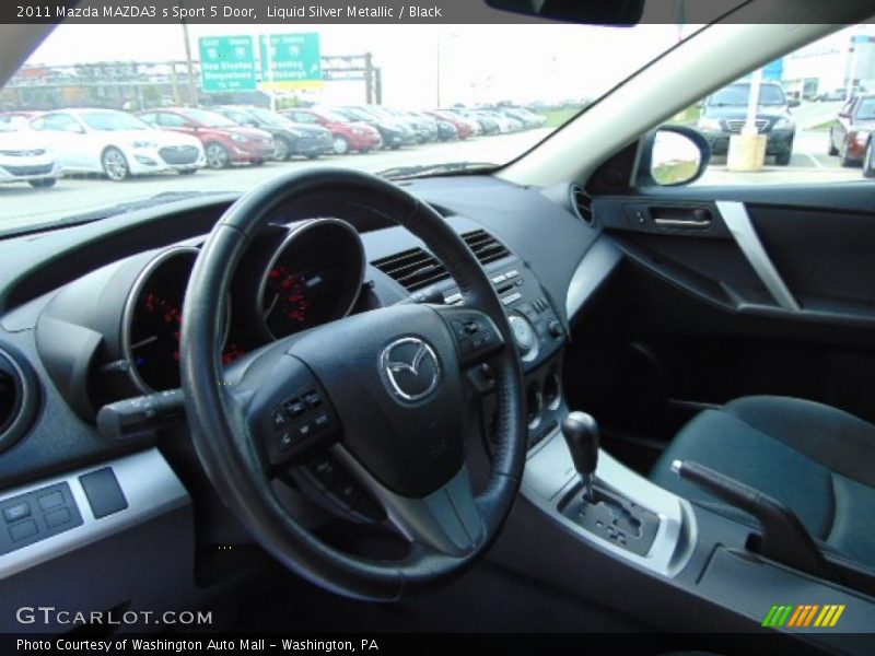 Liquid Silver Metallic / Black 2011 Mazda MAZDA3 s Sport 5 Door