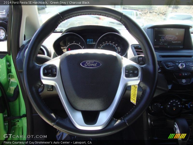 Green Envy / Charcoal Black 2014 Ford Fiesta SE Hatchback