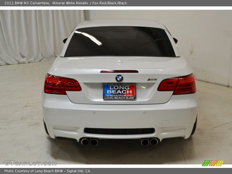 Mineral White Metallic / Fox Red/Black/Black 2011 BMW M3 Convertible