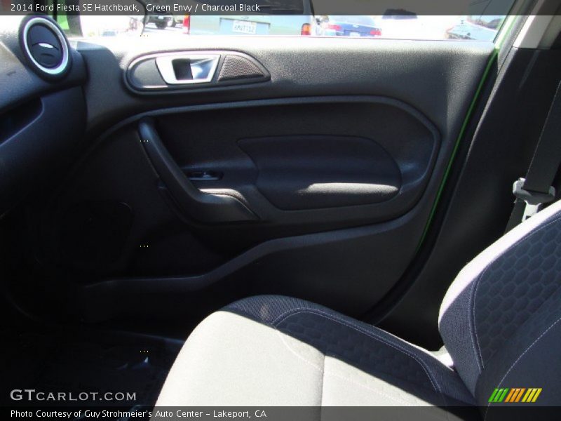 Green Envy / Charcoal Black 2014 Ford Fiesta SE Hatchback