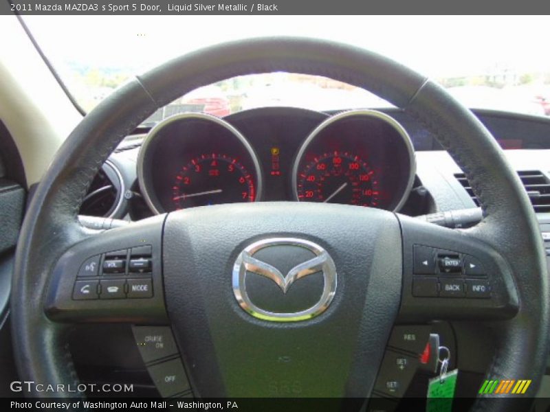 Liquid Silver Metallic / Black 2011 Mazda MAZDA3 s Sport 5 Door
