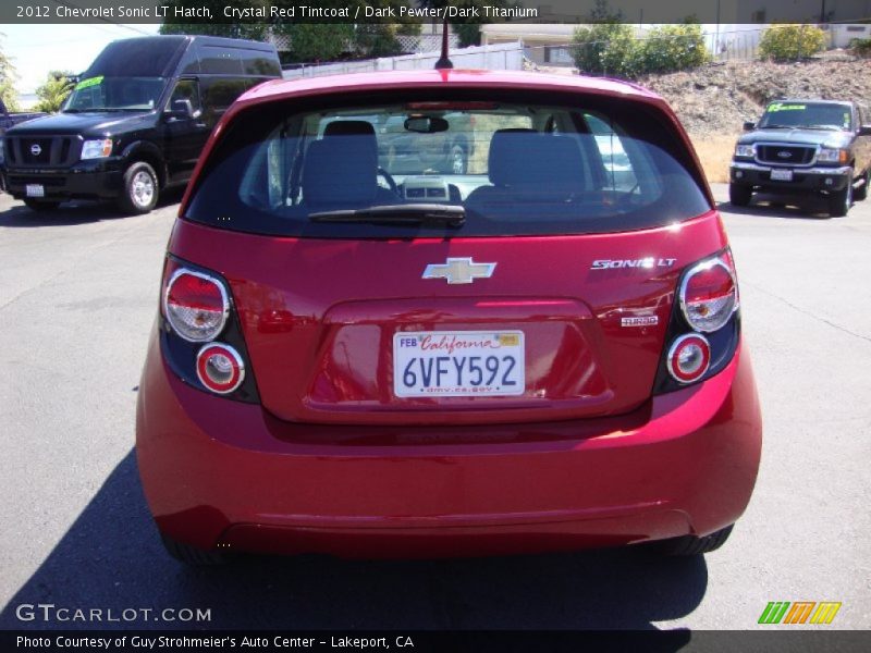 Crystal Red Tintcoat / Dark Pewter/Dark Titanium 2012 Chevrolet Sonic LT Hatch