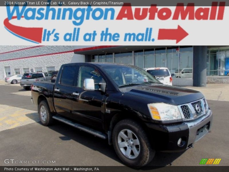 Galaxy Black / Graphite/Titanium 2004 Nissan Titan LE Crew Cab 4x4