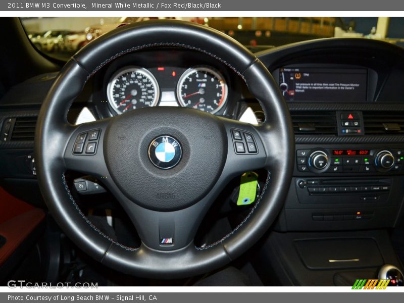 Mineral White Metallic / Fox Red/Black/Black 2011 BMW M3 Convertible