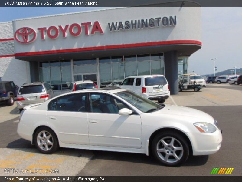 Satin White Pearl / Blond 2003 Nissan Altima 3.5 SE