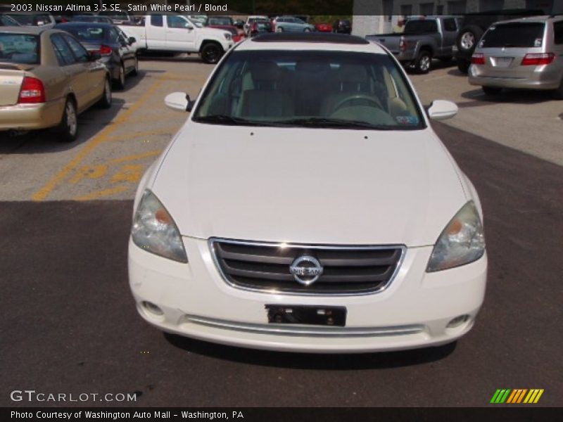 Satin White Pearl / Blond 2003 Nissan Altima 3.5 SE