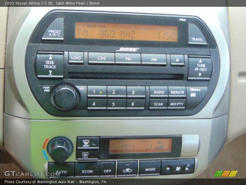 Satin White Pearl / Blond 2003 Nissan Altima 3.5 SE