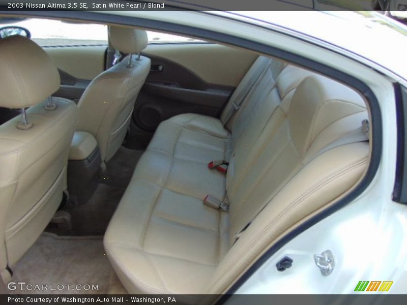 Satin White Pearl / Blond 2003 Nissan Altima 3.5 SE