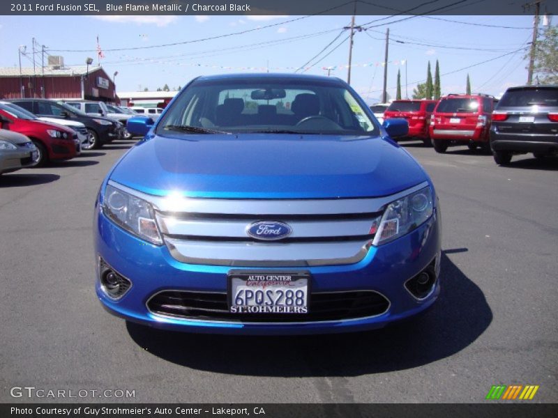 Blue Flame Metallic / Charcoal Black 2011 Ford Fusion SEL