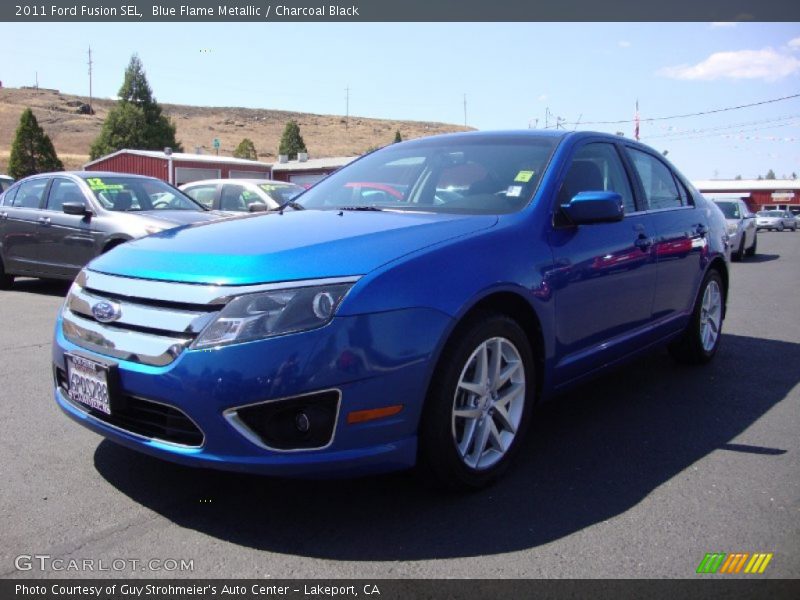 Blue Flame Metallic / Charcoal Black 2011 Ford Fusion SEL