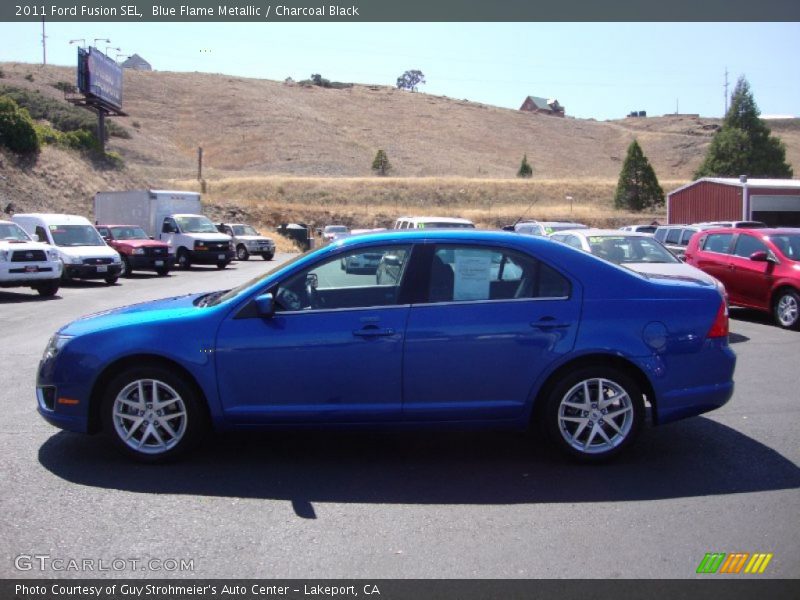 Blue Flame Metallic / Charcoal Black 2011 Ford Fusion SEL