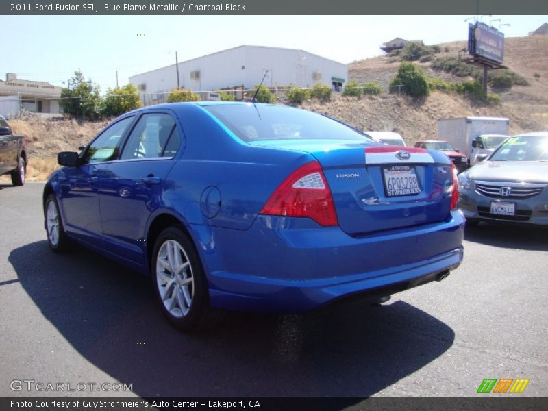 Blue Flame Metallic / Charcoal Black 2011 Ford Fusion SEL