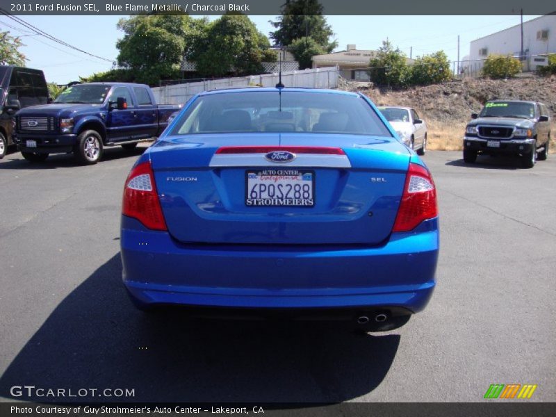 Blue Flame Metallic / Charcoal Black 2011 Ford Fusion SEL