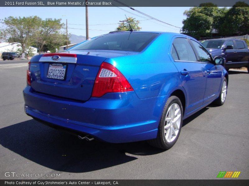 Blue Flame Metallic / Charcoal Black 2011 Ford Fusion SEL