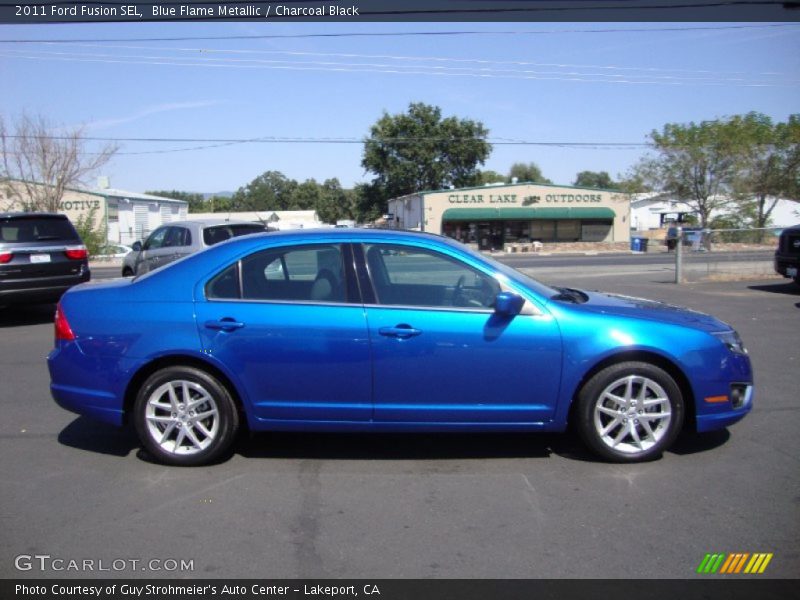 Blue Flame Metallic / Charcoal Black 2011 Ford Fusion SEL