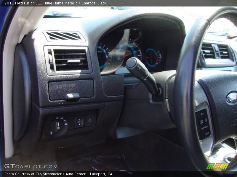 Blue Flame Metallic / Charcoal Black 2011 Ford Fusion SEL